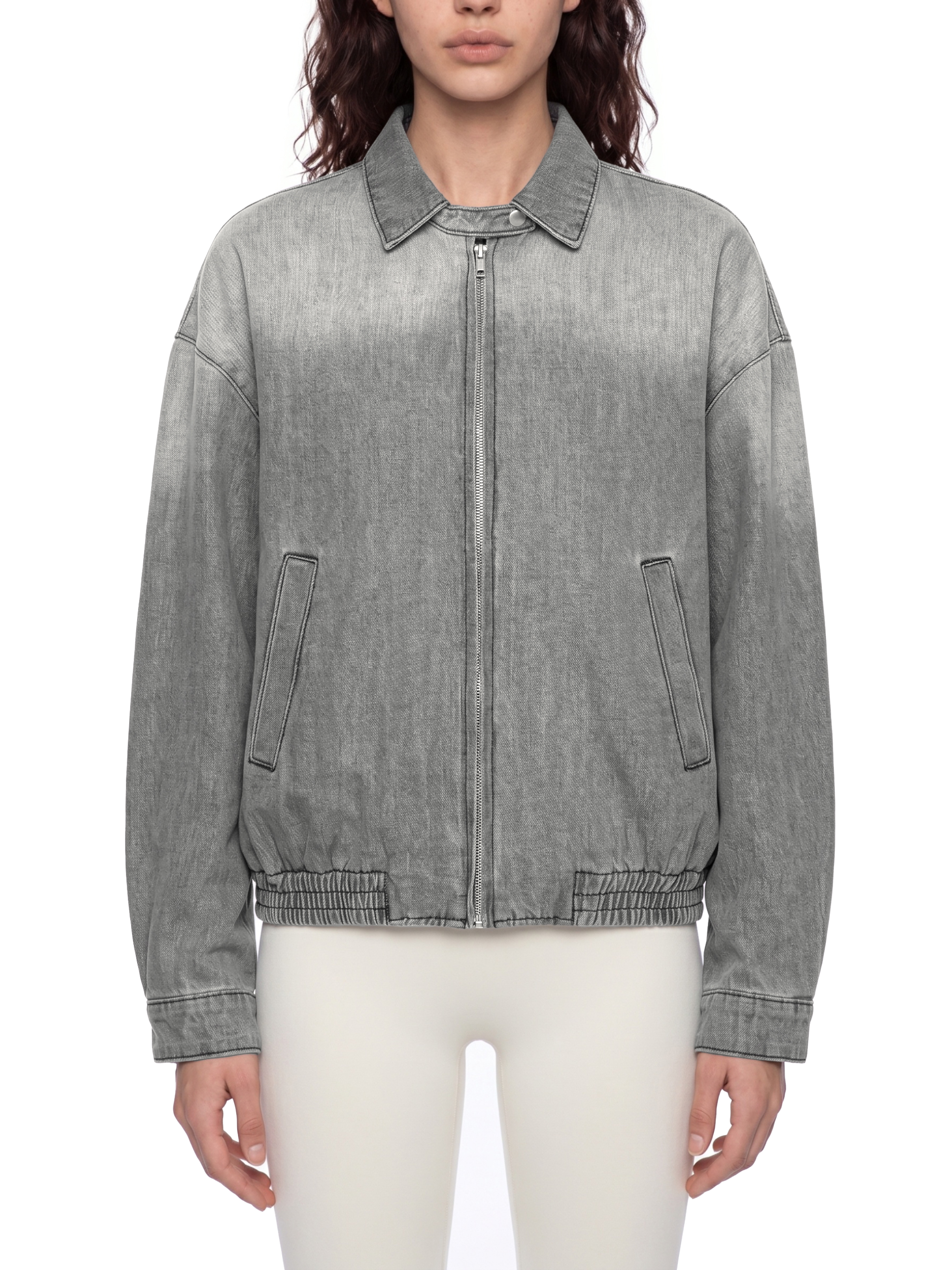 Unisex Vintage Wash Full-Zip Denim Jacket #UT0101 | TAPSTITCH