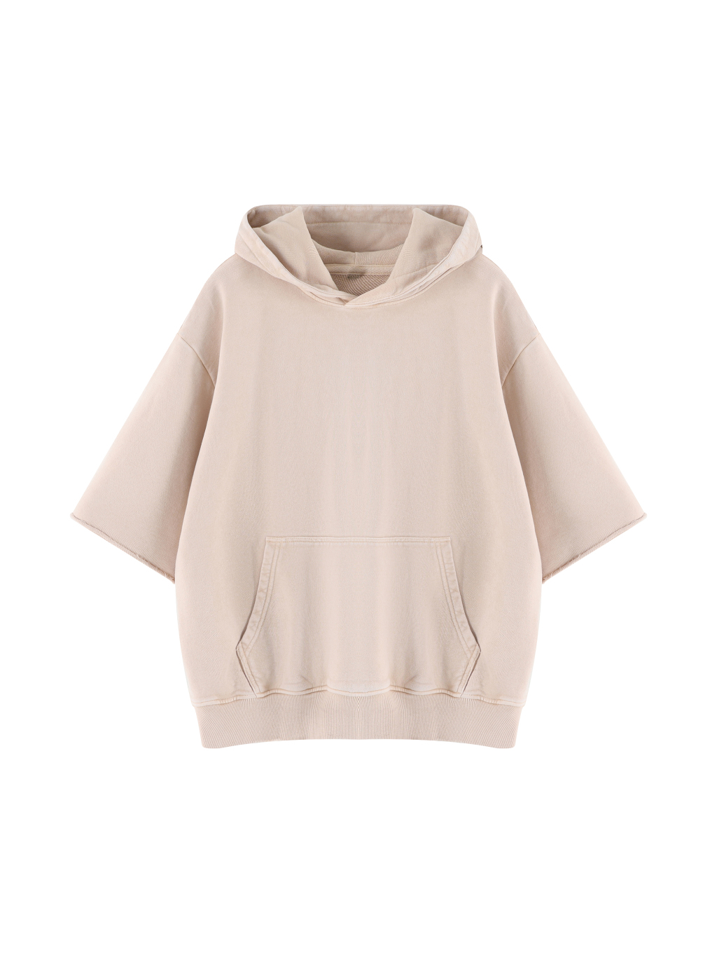 Unisex Mineral Wash Short Sleeve Hoodie - Main Image