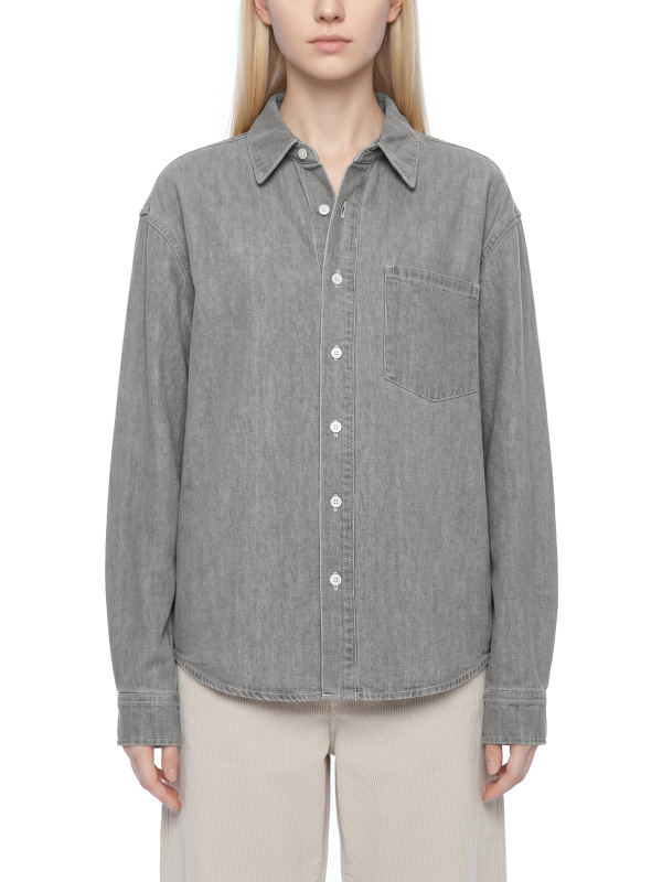 Unisex Vintage Wash Denim Shirt