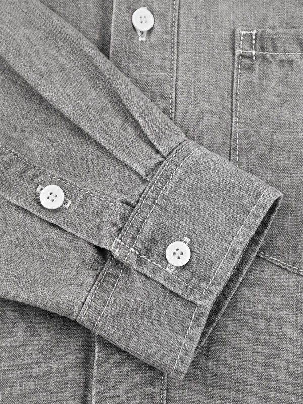 Unisex Vintage Wash Denim Shirt