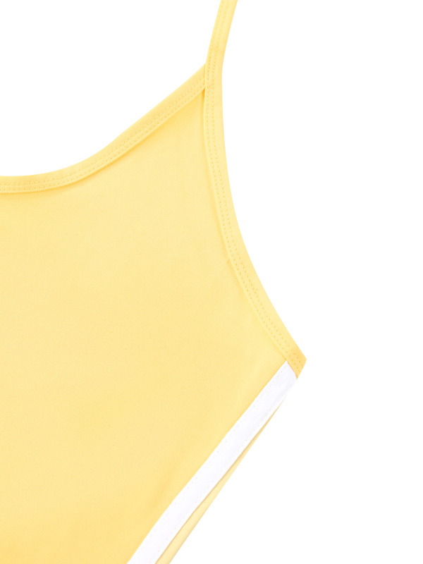 Women's Color Block Halter Crop Tank Top