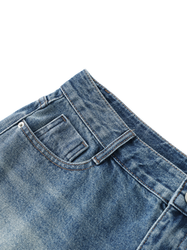 Women's Vintage Wash Raw Hem Denim Shorts
