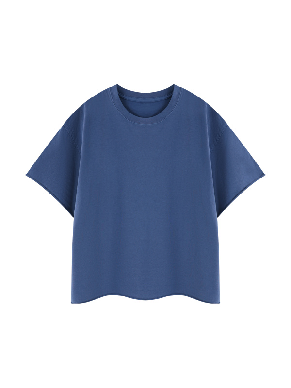 Unisex Boxy Raw Edge T-Shirt