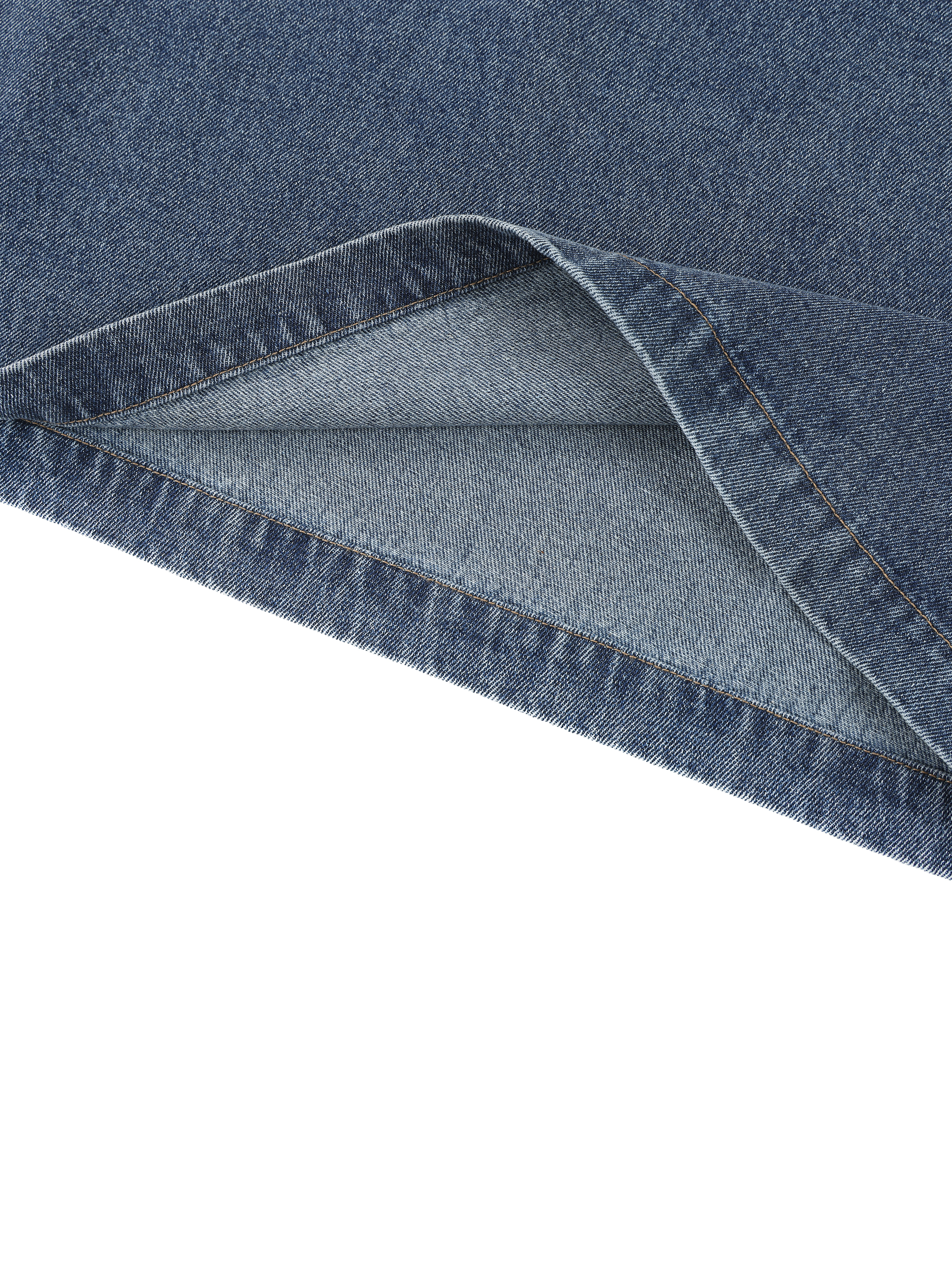 Unisex Vintage Wash Boxy Quarter-Zip Denim Shirt UT0118 | TAPSTITCH