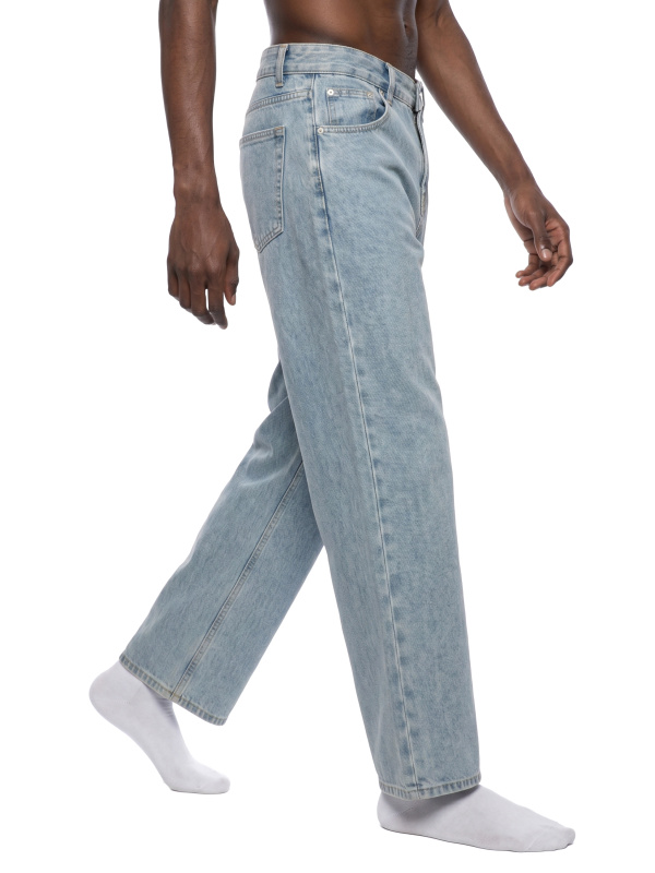 Unisex Vintage Wash Straight Leg Jeans