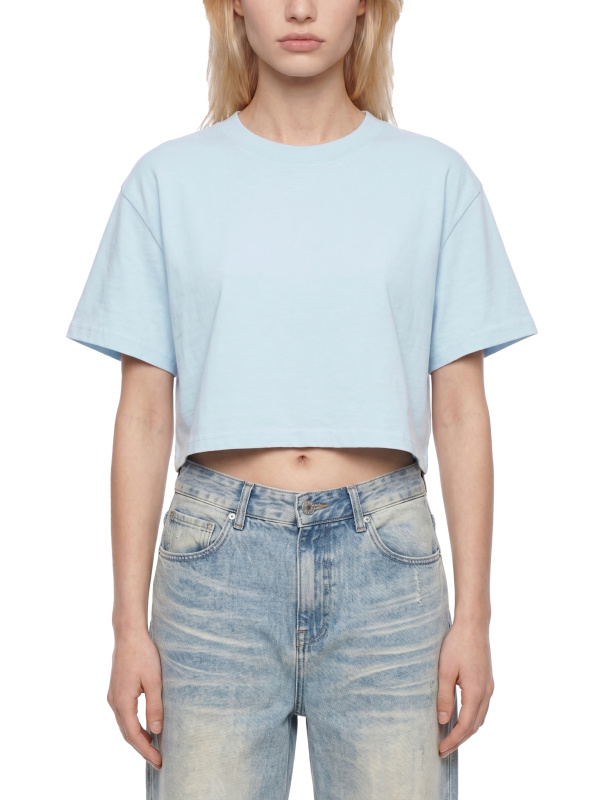Women's Mineral Wash Cotton Crop T-Shirt