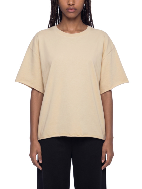 Unisex Boxy Raw Edge T-Shirt