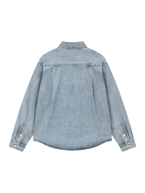 Unisex Vintage Wash Denim Shirt