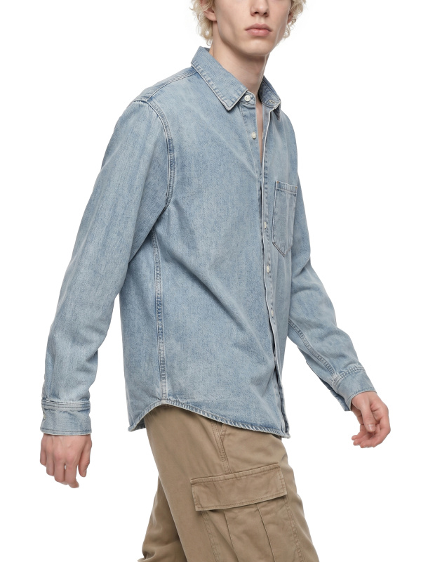 Unisex Vintage Wash Denim Shirt