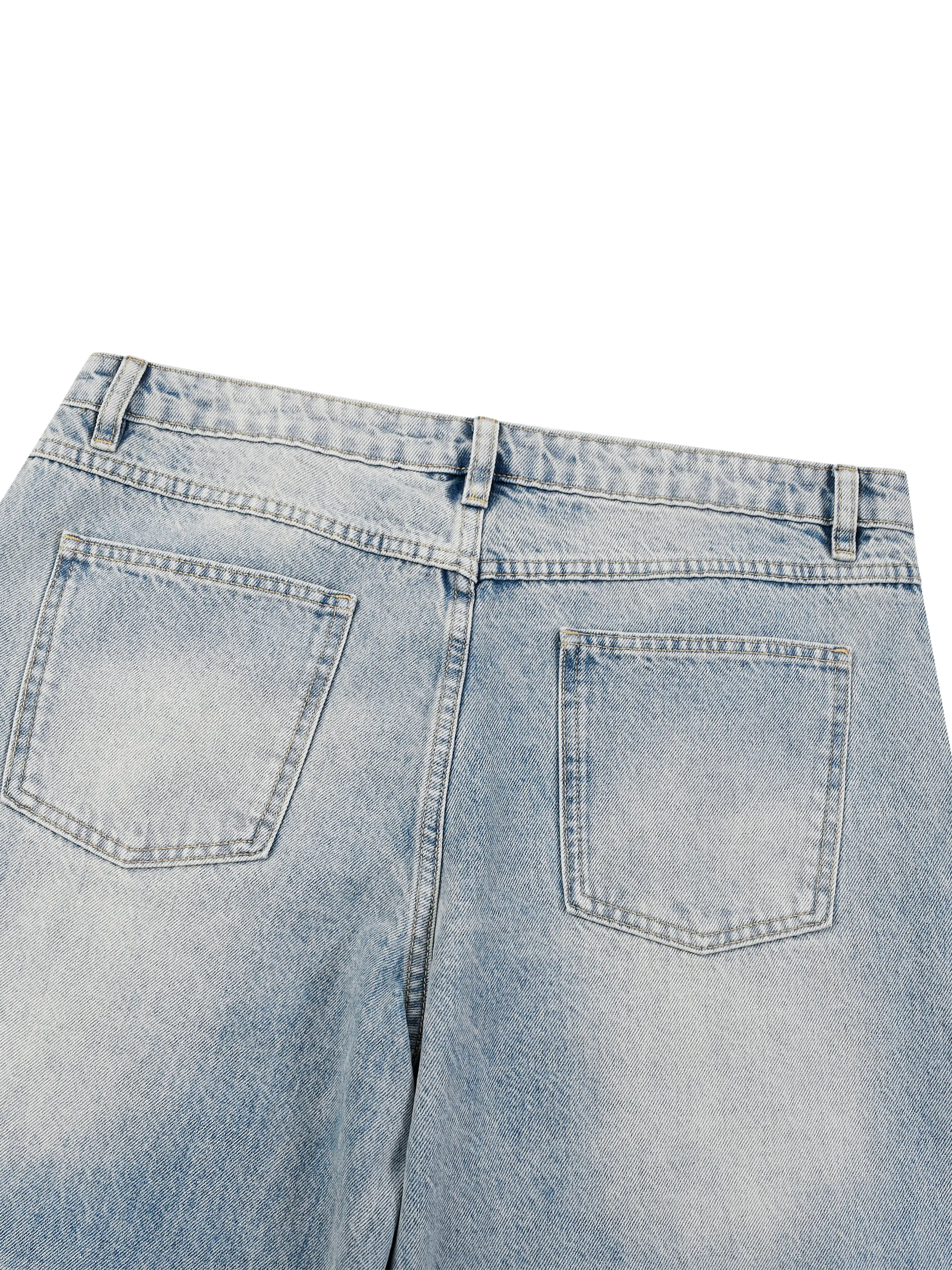 Men’s Enzyme Wash Wide Leg Jeans
