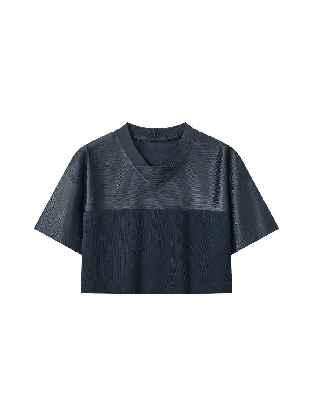 Women’s Cropped Paneled V-Neck Jersey - Main Image
