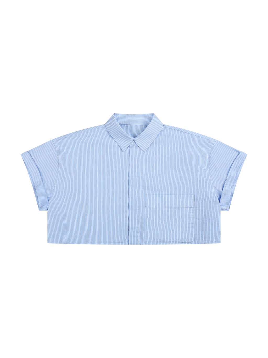 Women’s Striped Boxy Cropped Shirt - Main Image