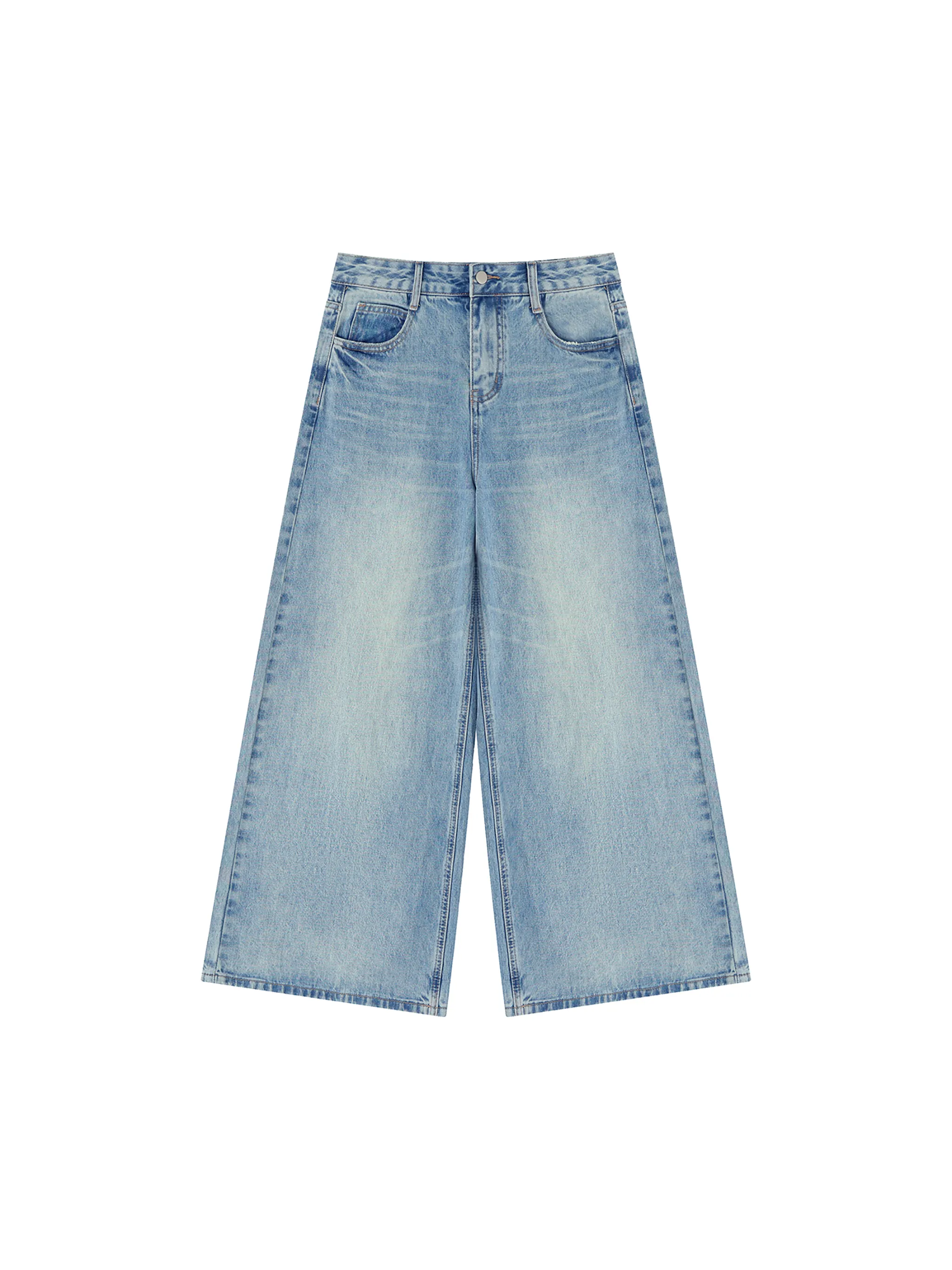 Women’s Vintage Wash Wide Leg Jeans - Main Image