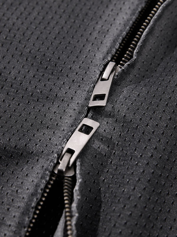 Unisex Vintage Wash Mesh Full-Zip Vest