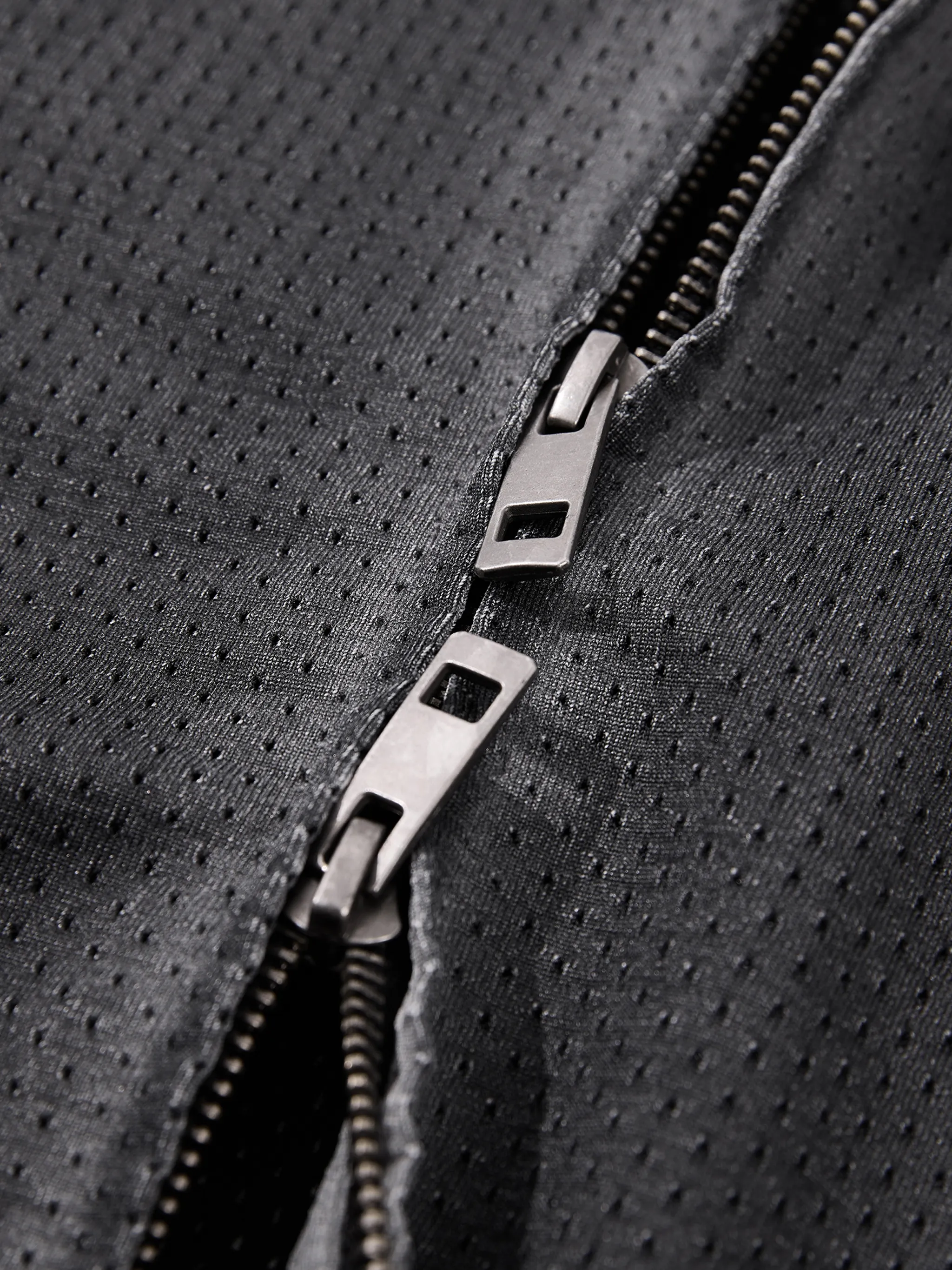 Unisex Vintage Wash Mesh Full-Zip Vest