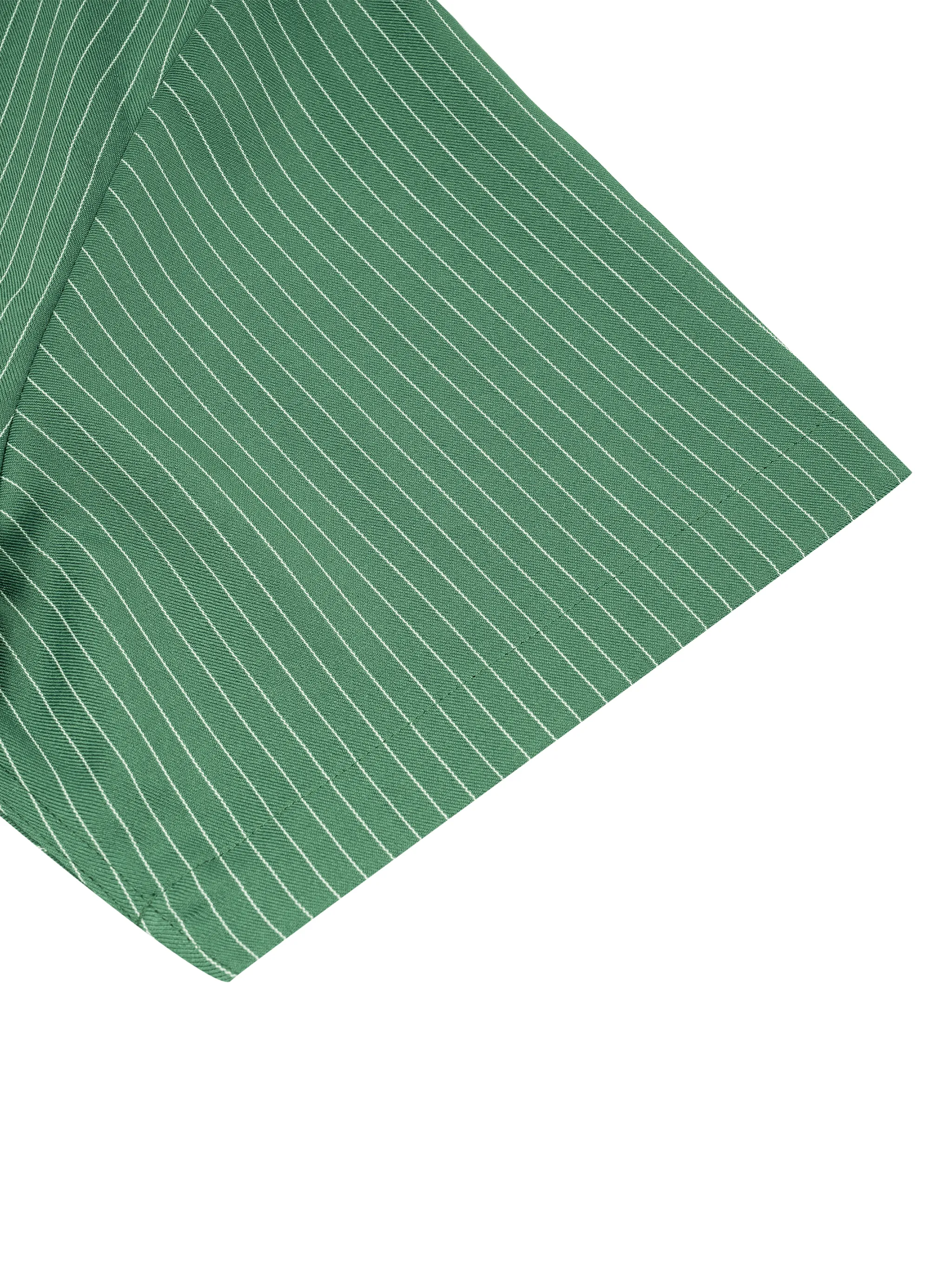 Unisex Striped Boxy Contrast Collar Shirt