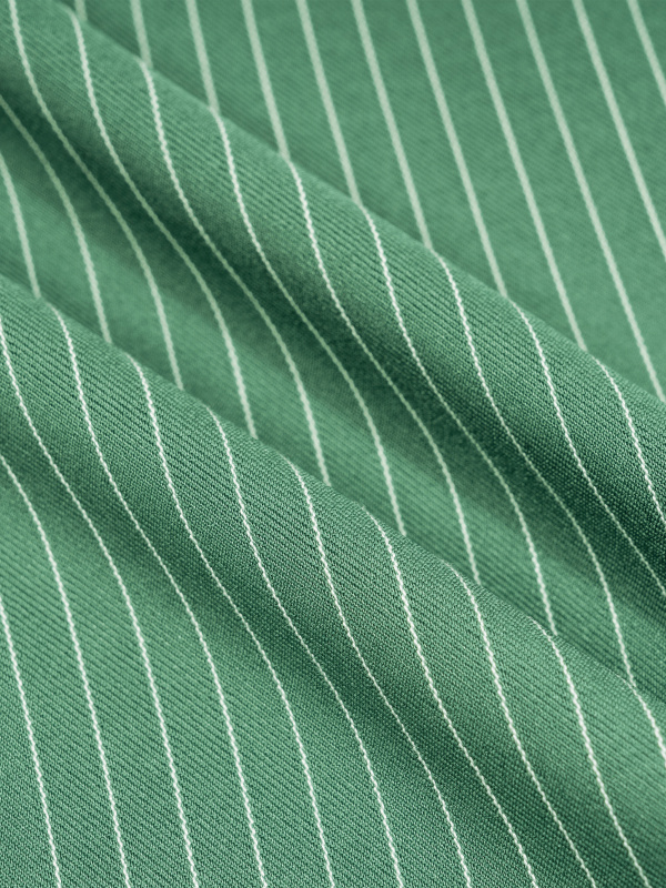 Unisex Striped Boxy Contrast Collar Shirt