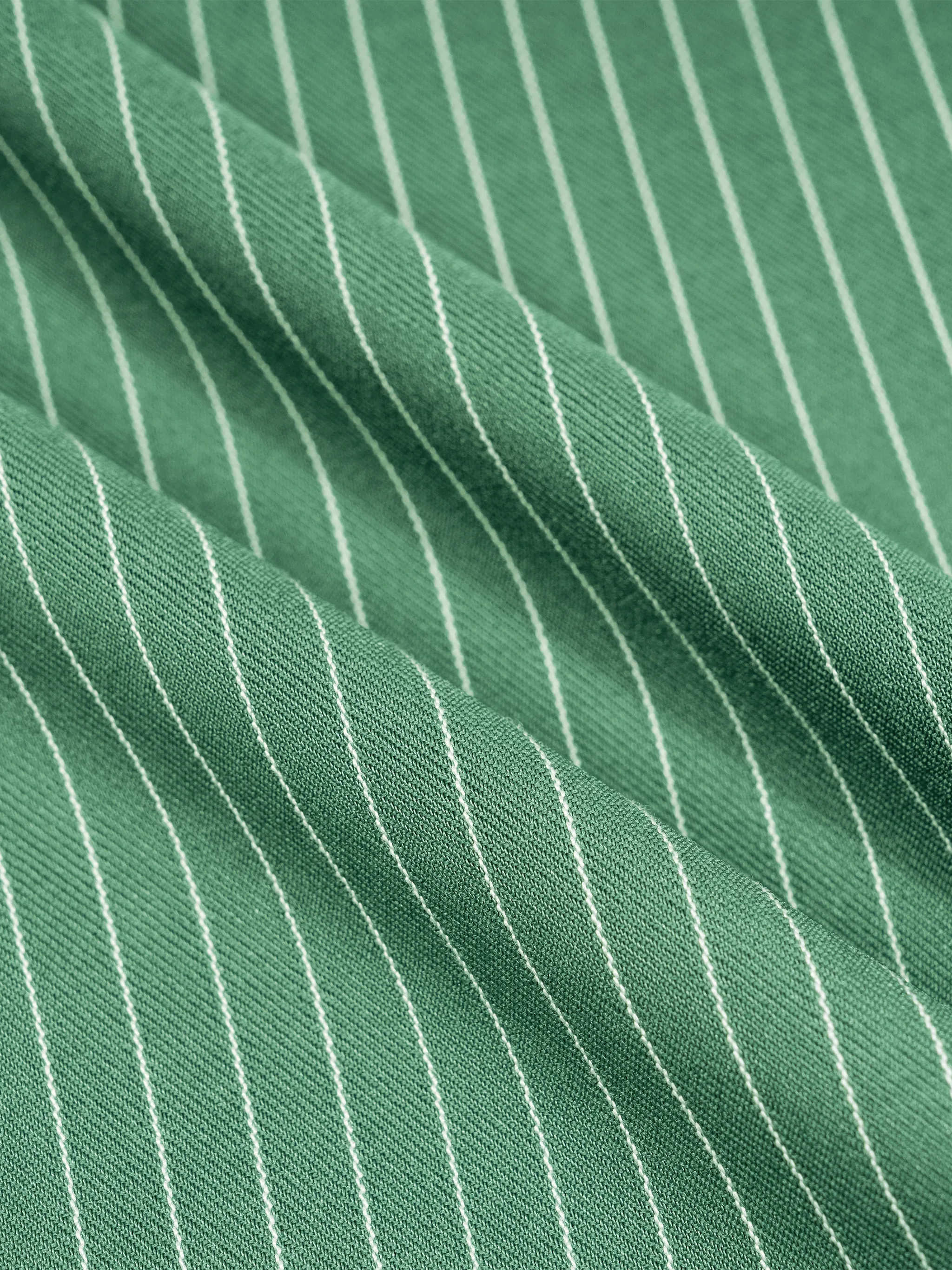 Unisex Striped Boxy Contrast Collar Shirt