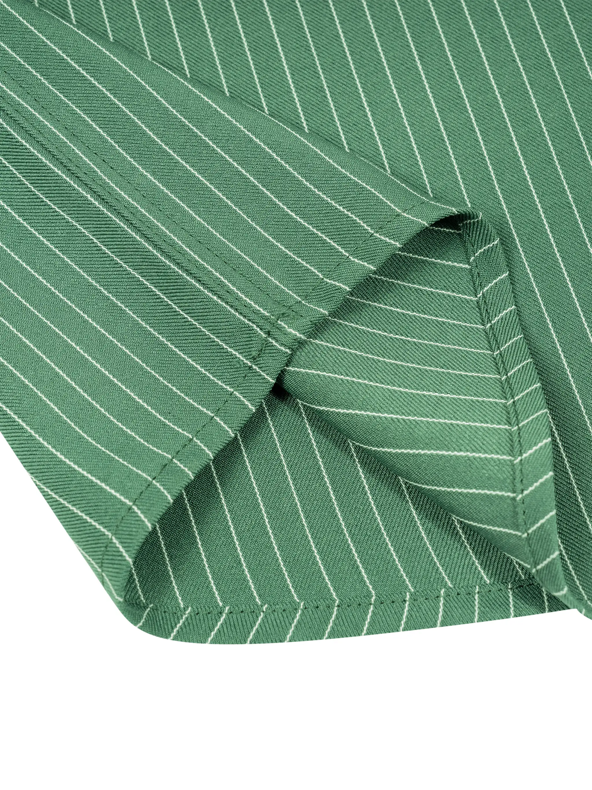 Unisex Striped Boxy Contrast Collar Shirt