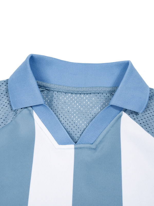Unisex Striped Mesh Boxy Soccer Jersey