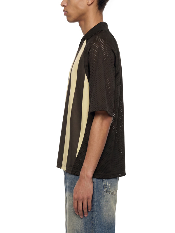 Unisex Striped Mesh Boxy Soccer Jersey