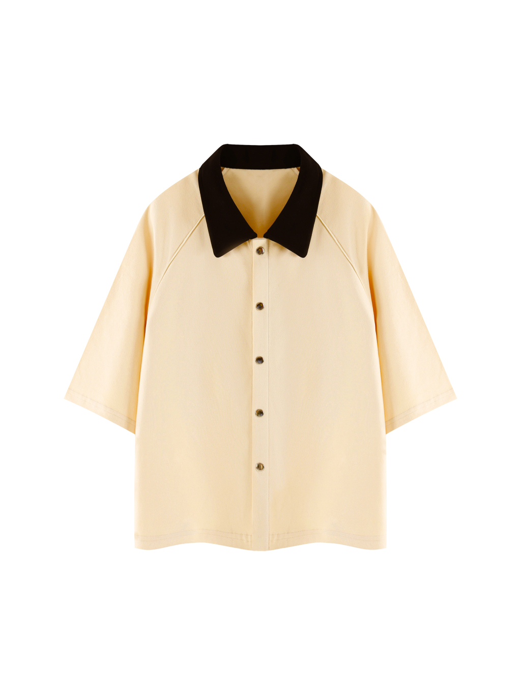 Unisex Color Block Boxy Short Sleeve Shirt - Main Image