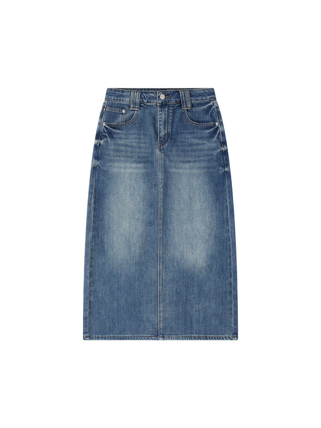 Women’s Vintage Wash Denim Skirt - Main Image