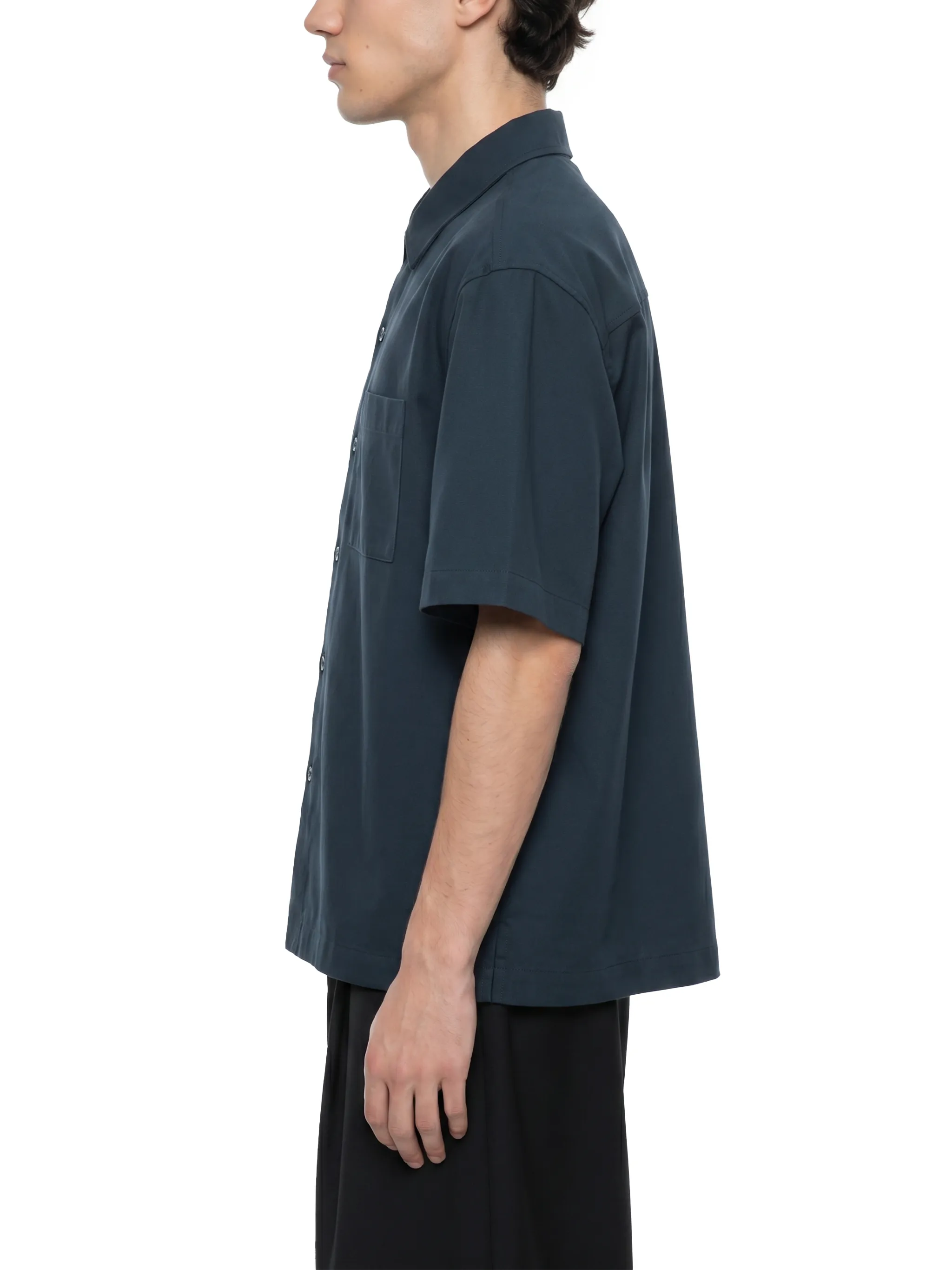 Unisex Boxy Patch Pocket Short Sleeve Shirt