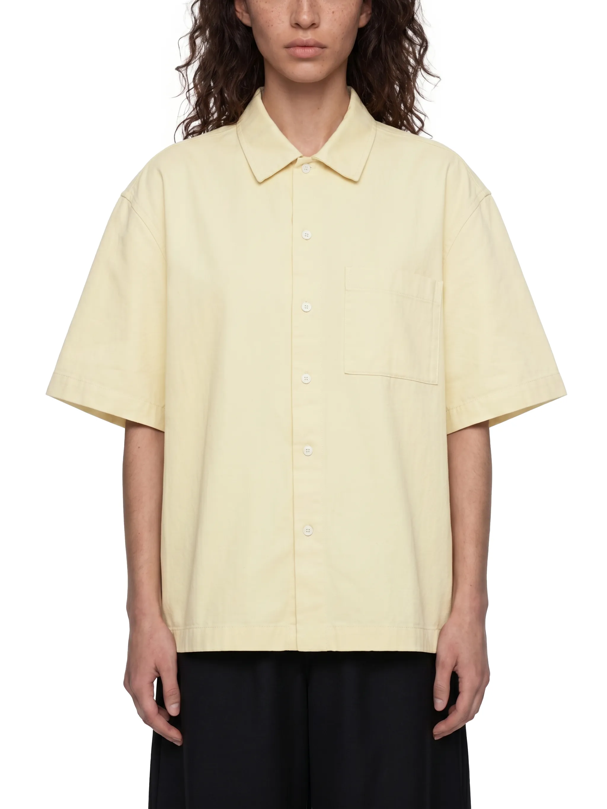Unisex Boxy Patch Pocket Short Sleeve Shirt