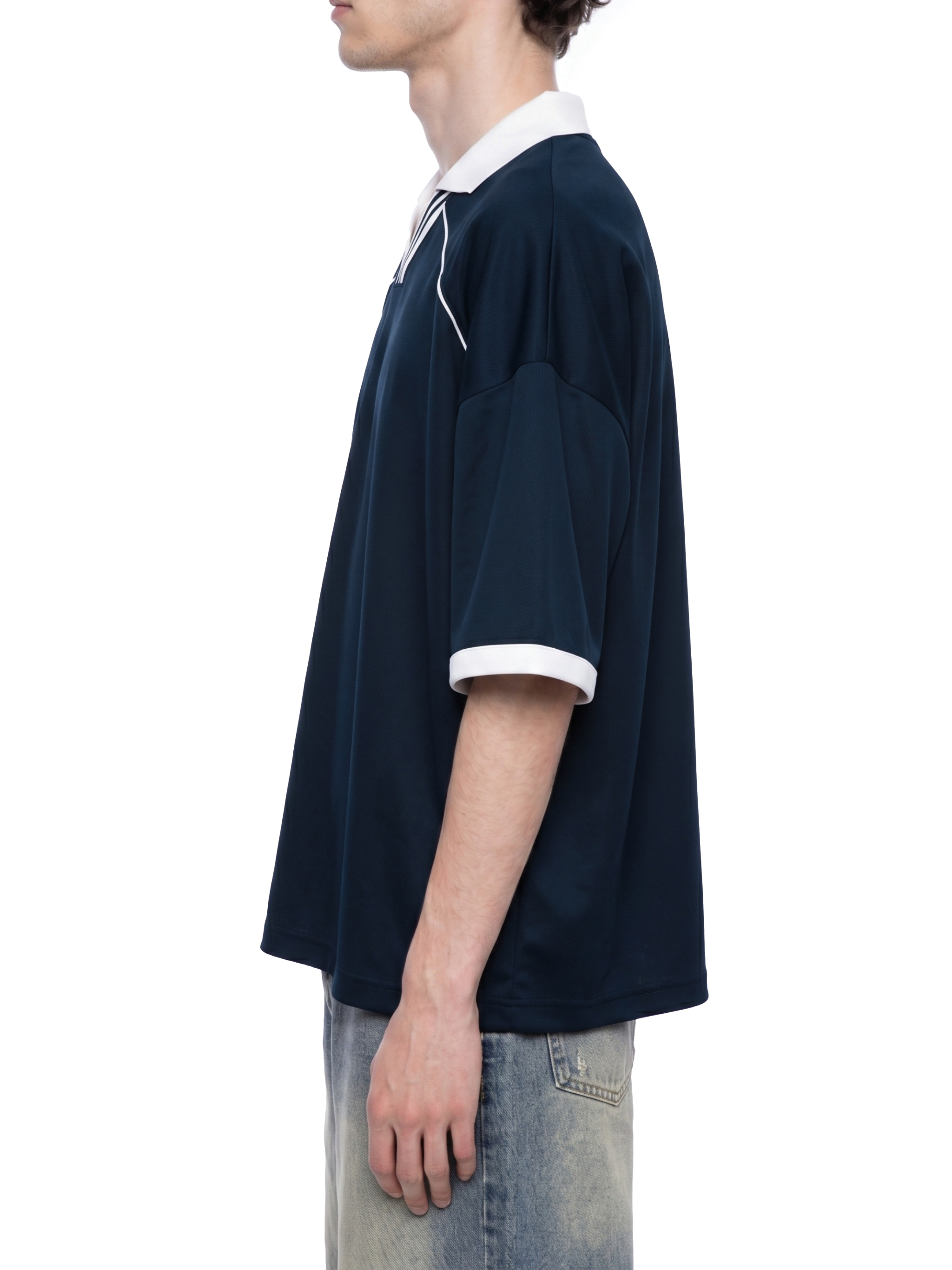 Unisex Collared Piping Boxy Soccer Jersey #UT0128 | TAPSTITCH