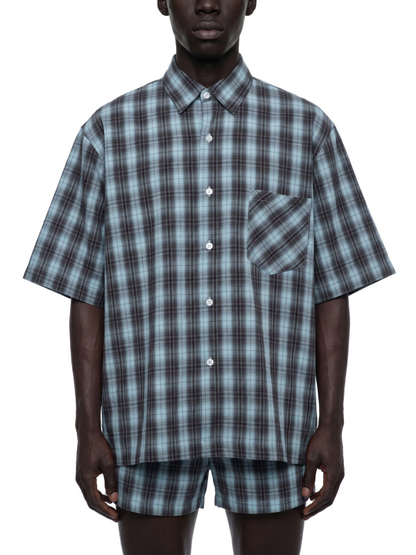Unisex Boxy Plaid Short Sleeve Shirt