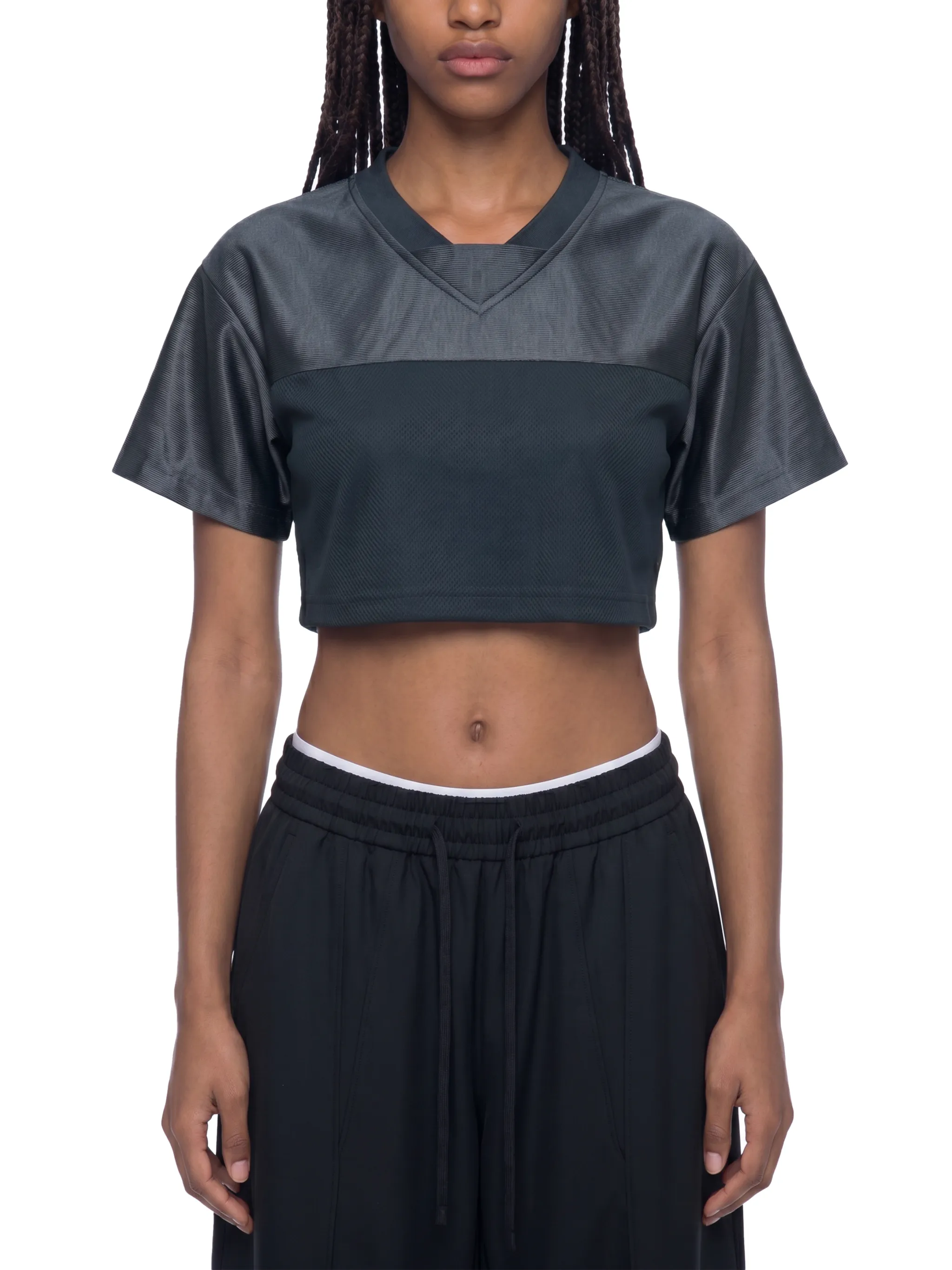 Women’s Cropped Paneled V-Neck Jersey