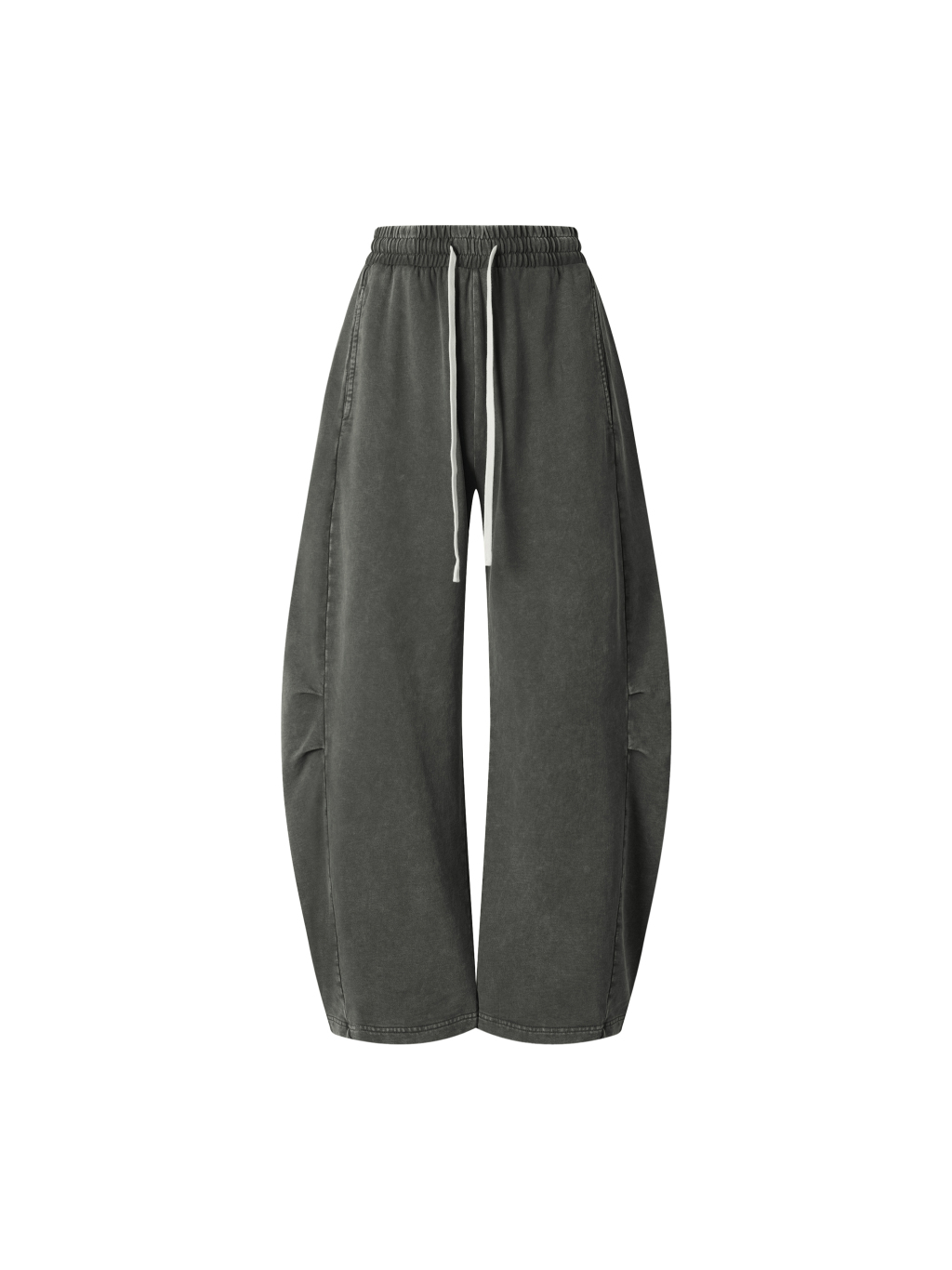 Unisex Mineral Wash Barrel Leg Pants - Main Image