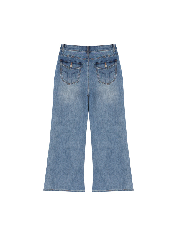 Women’s Vintage Wash Wide Leg Jeans