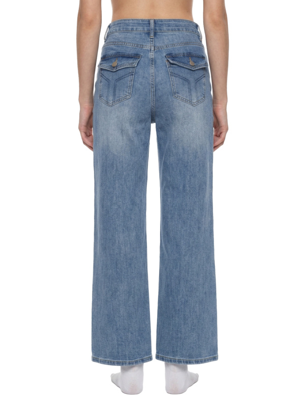 Women’s Vintage Wash Wide Leg Jeans