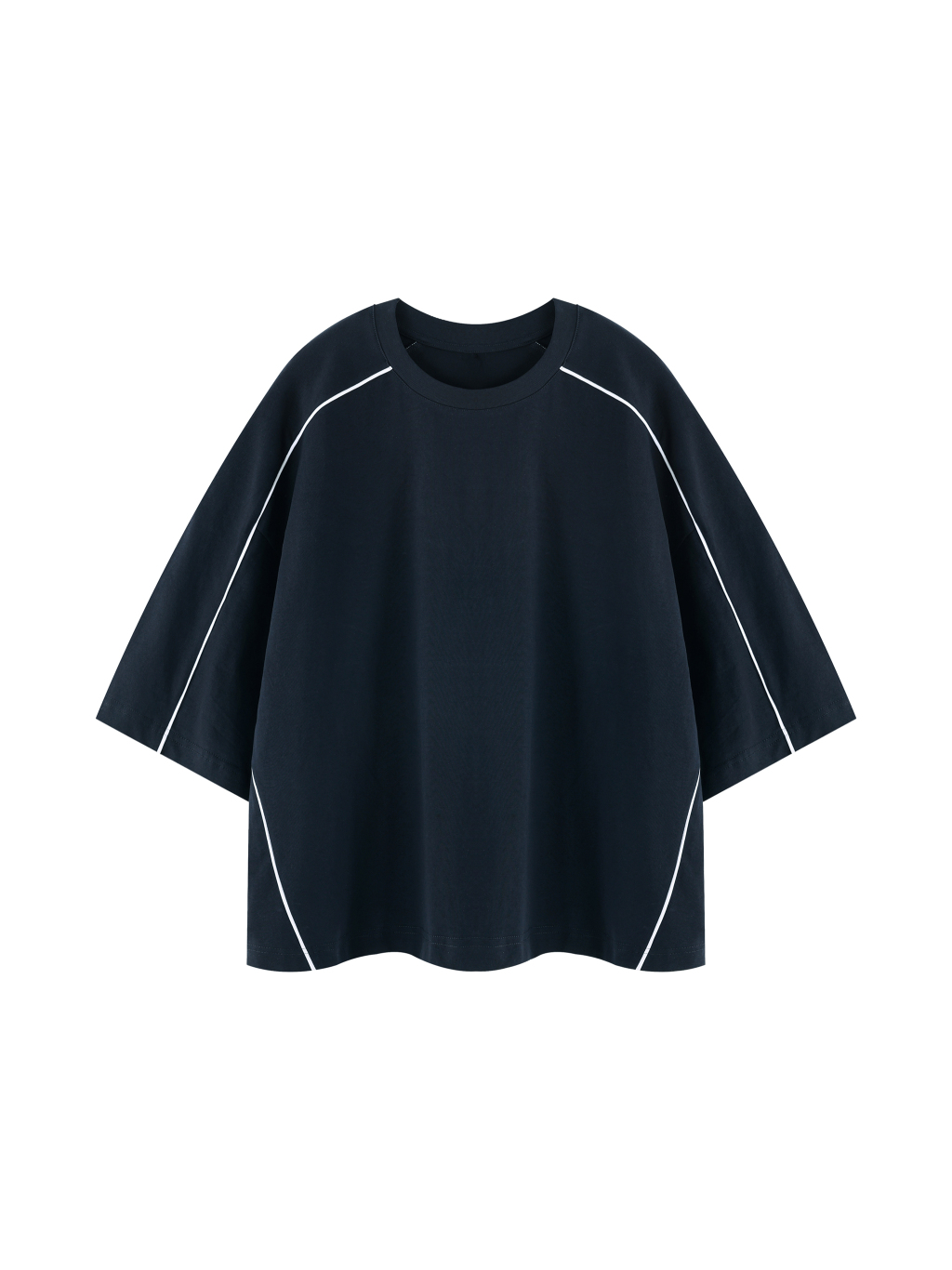 Unisex Heavyweight Boxy Piping T-Shirt - Main Image