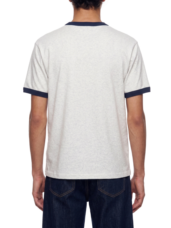 Contrast Edge Ribbed Crewneck T-Shirt