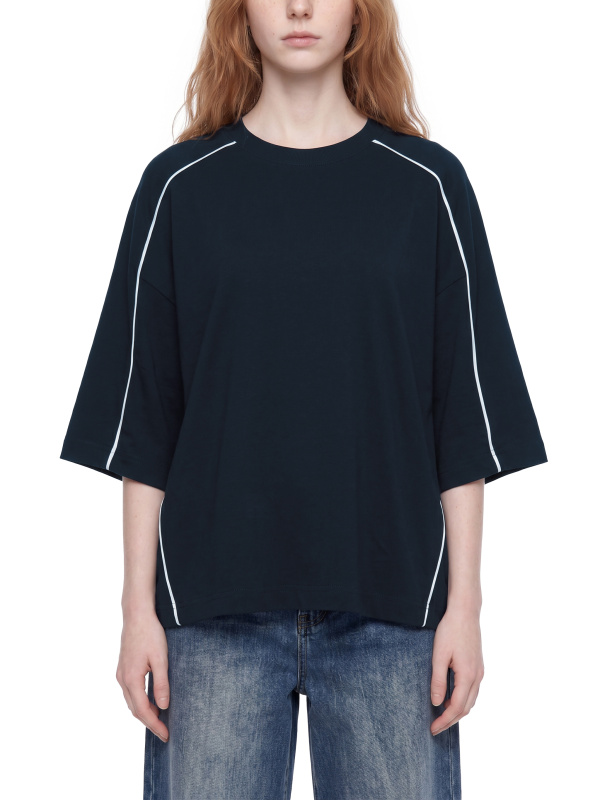 Unisex Heavyweight Boxy Piping T-Shirt