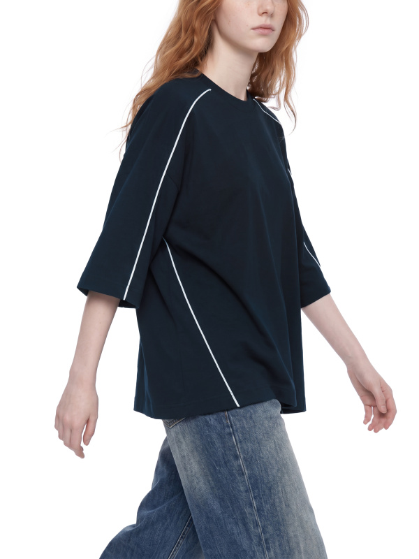 Unisex Heavyweight Boxy Piping T-Shirt