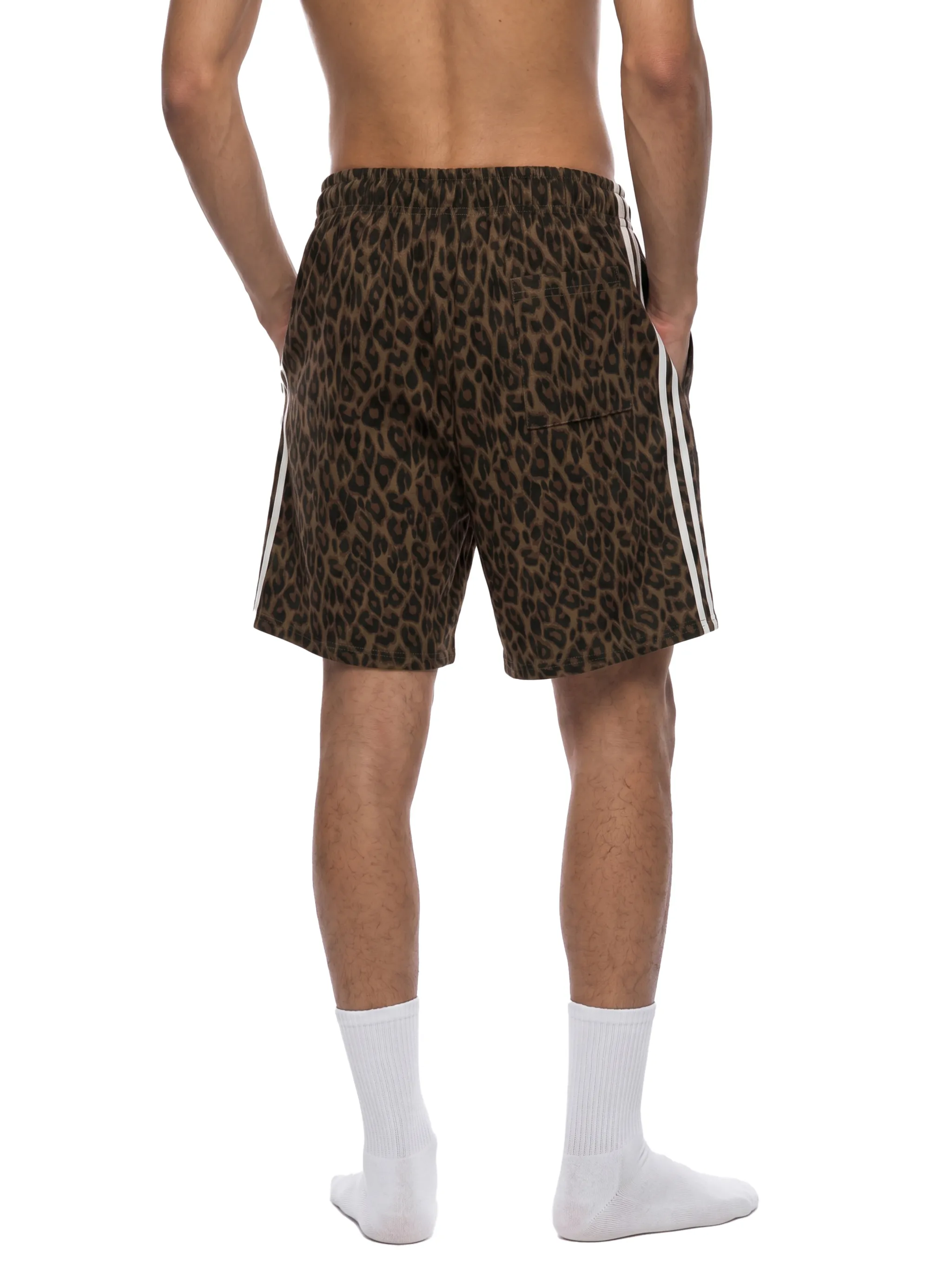 Unisex Heavyweight Leopard Drawstring Shorts