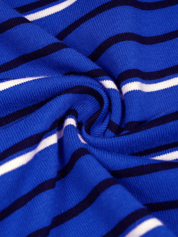 Unisex Striped Boxy Collared Polo Shirt