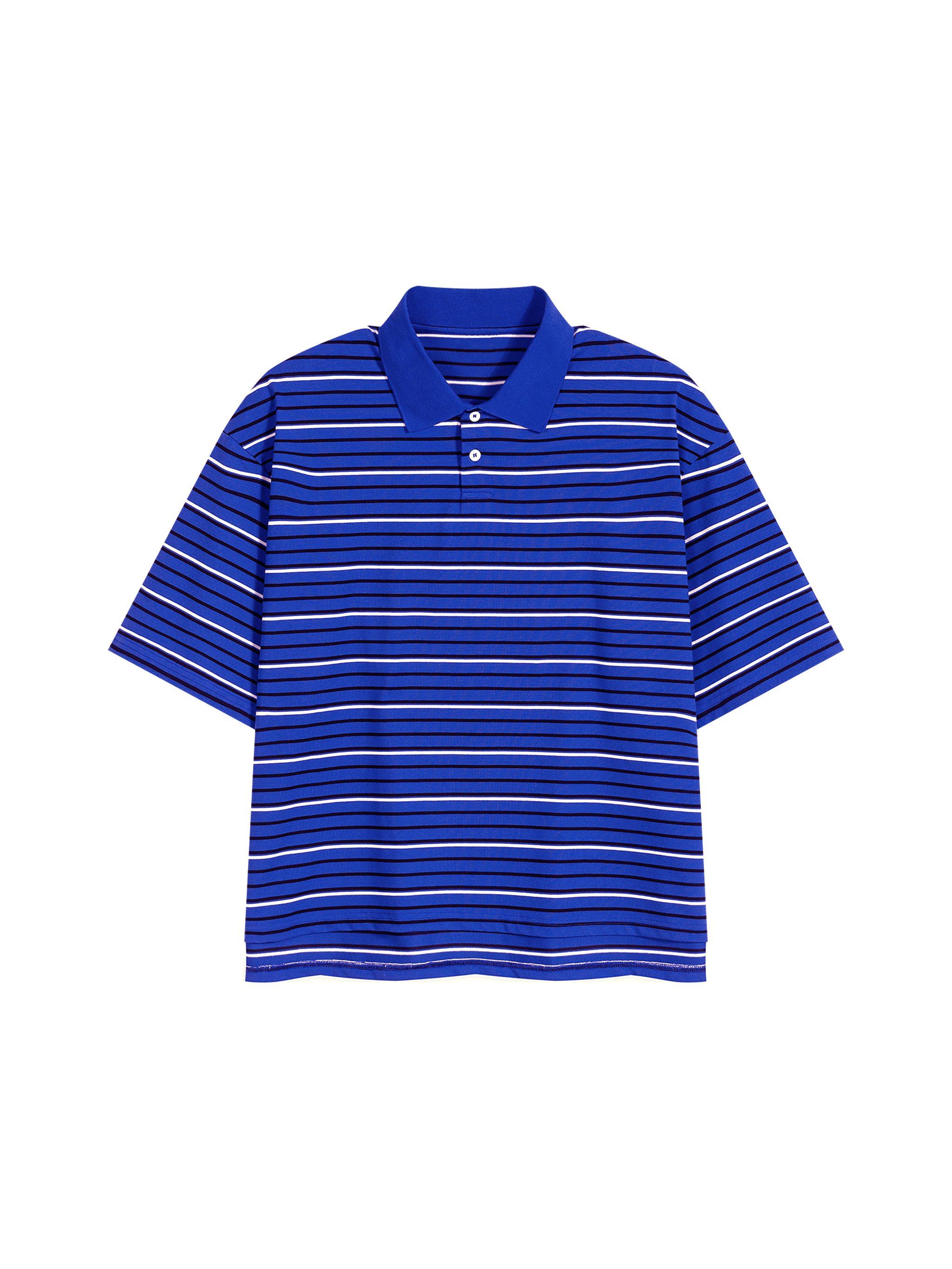 Unisex Striped Boxy Collared Polo Shirt #UT0131 | TAPSTITCH