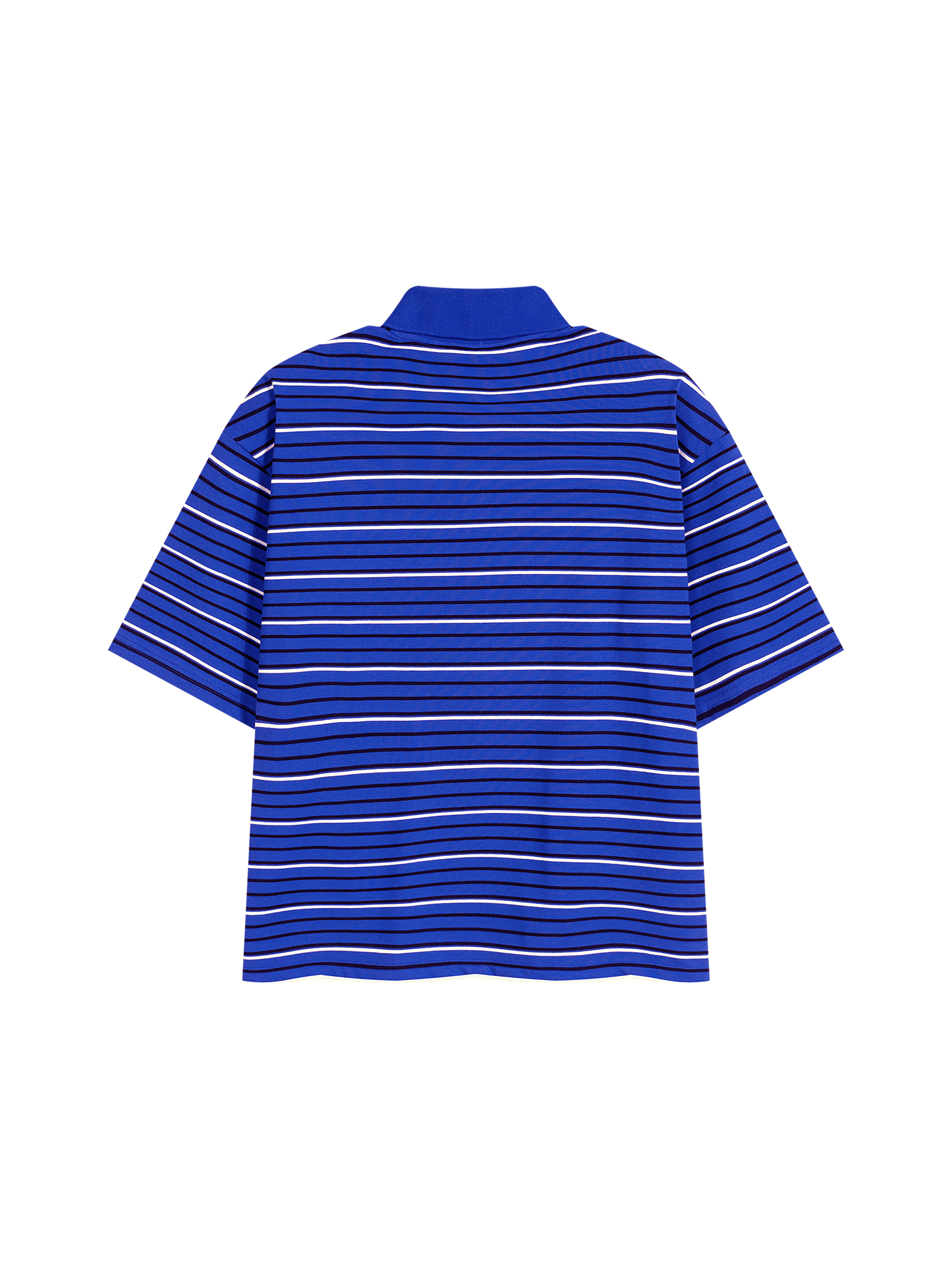Unisex Striped Boxy Collared Polo Shirt #UT0131 | TAPSTITCH