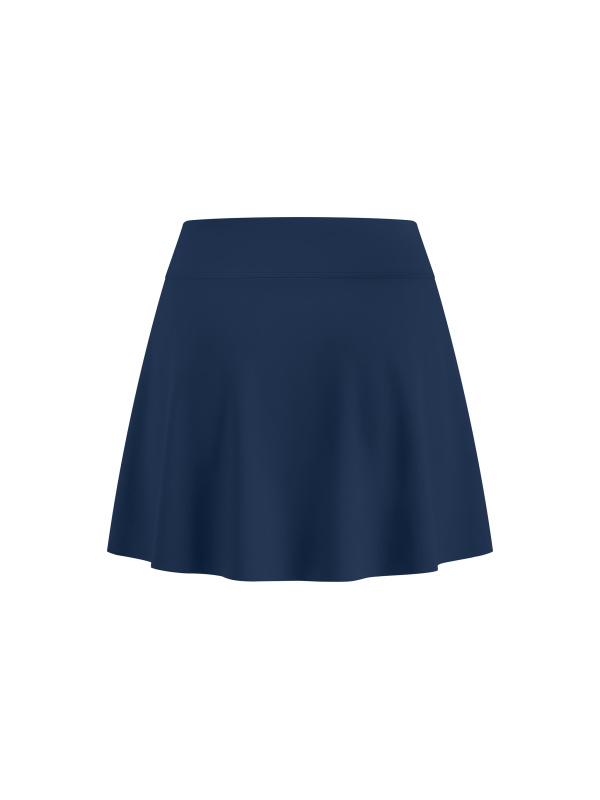 Women's A-Line Contrast Panel Slit Skirt