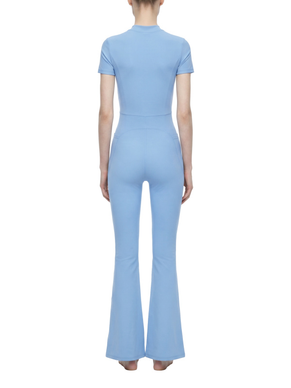 Women’s Tight Flared Leg Quarter-Zip Jumpsuit