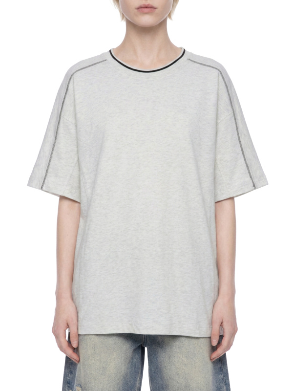 Unisex Oversized Contrast Tape T-Shirt