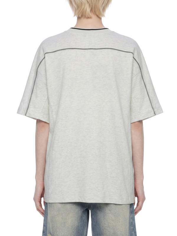 Unisex Oversized Contrast Tape T-Shirt