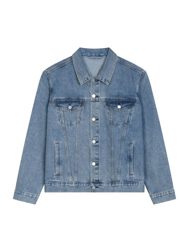 Unisex Vintage Wash Denim Jacket