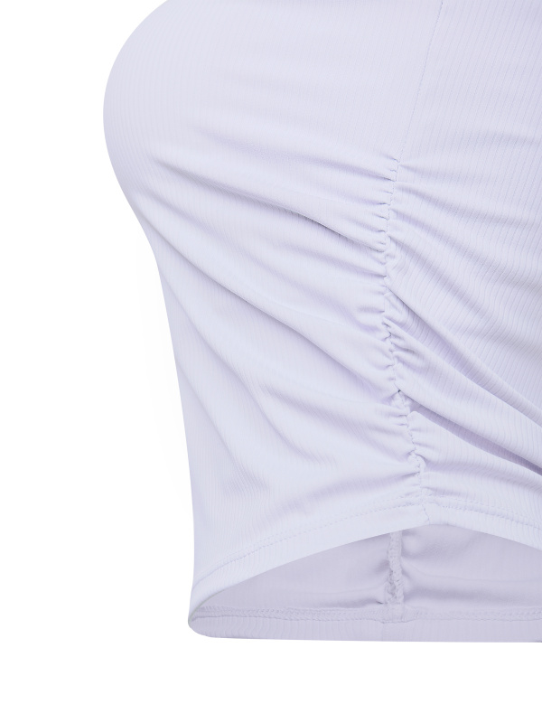 Women’s Ruched Cropped Yoga Tube Top