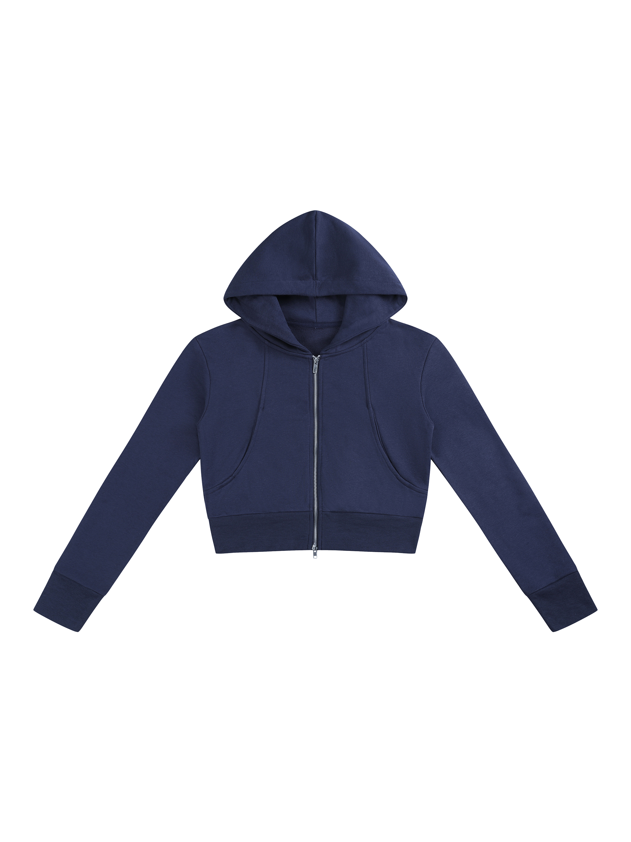 Essential Cropped Zip-Up Hoodie #WQ0005 | TAPSTITCH
